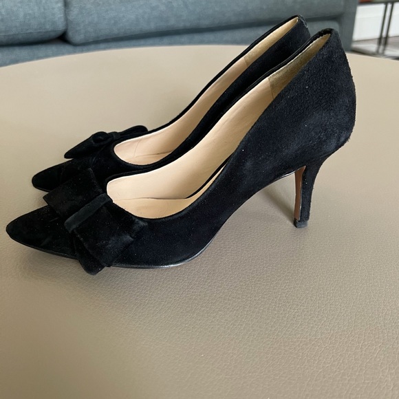 Nine West black suede heels, size 5 - Picture 3 of 4